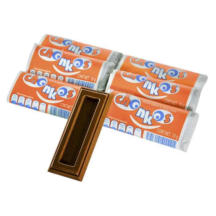  - Tablilla sabor chocolate Chonkos 10 g 30 piezas - 1