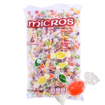 Caramelo macizo de sabores Micros 2 kg | La Esperanza />