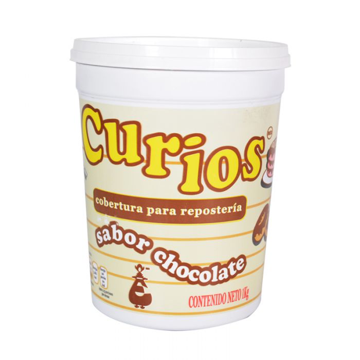  - Cobertura para repostería sabor chocolate Curios 1 kg - 1