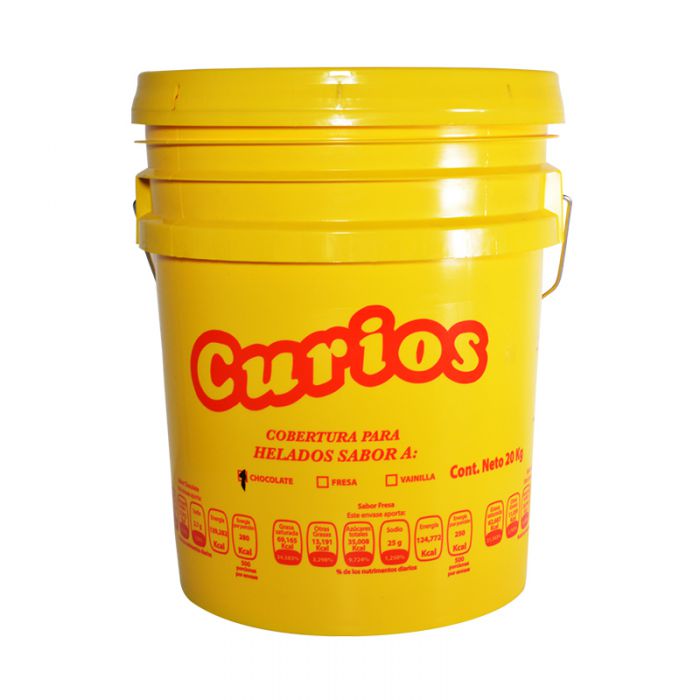  - Cobertura para helados sabor chocolate Curios 20 kg - 1